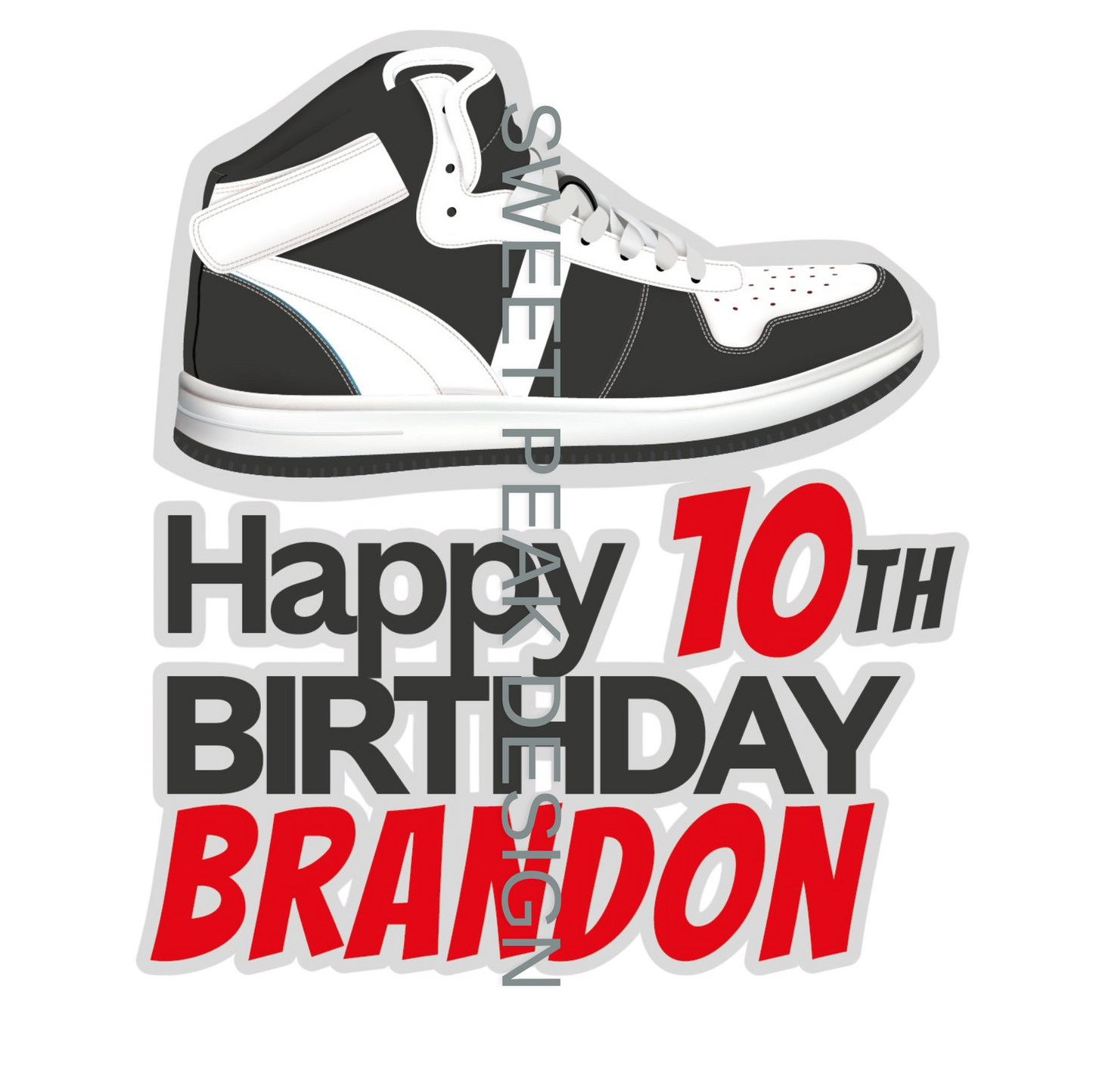 Sneakers Cake or Cupcake Topper – Digital file only
