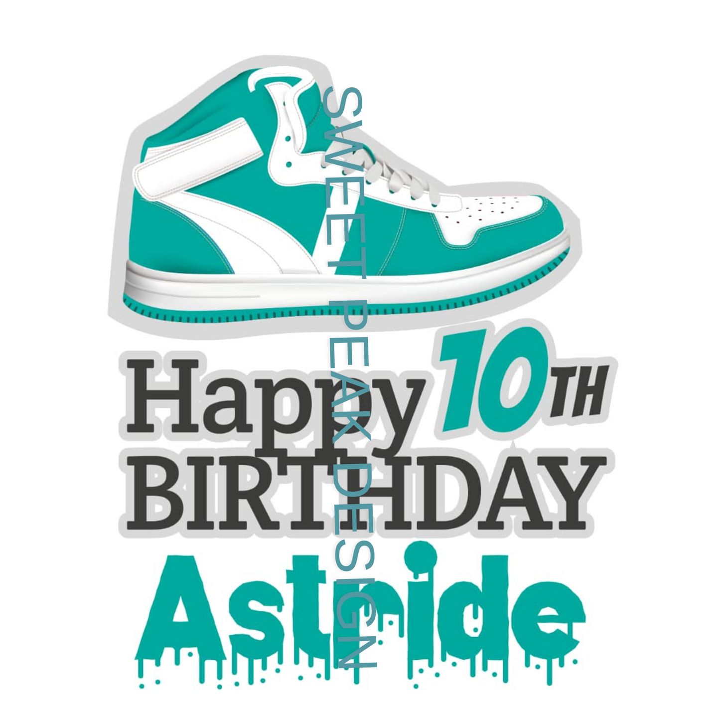 Sneakers Cake or Cupcake Topper – Digital file only