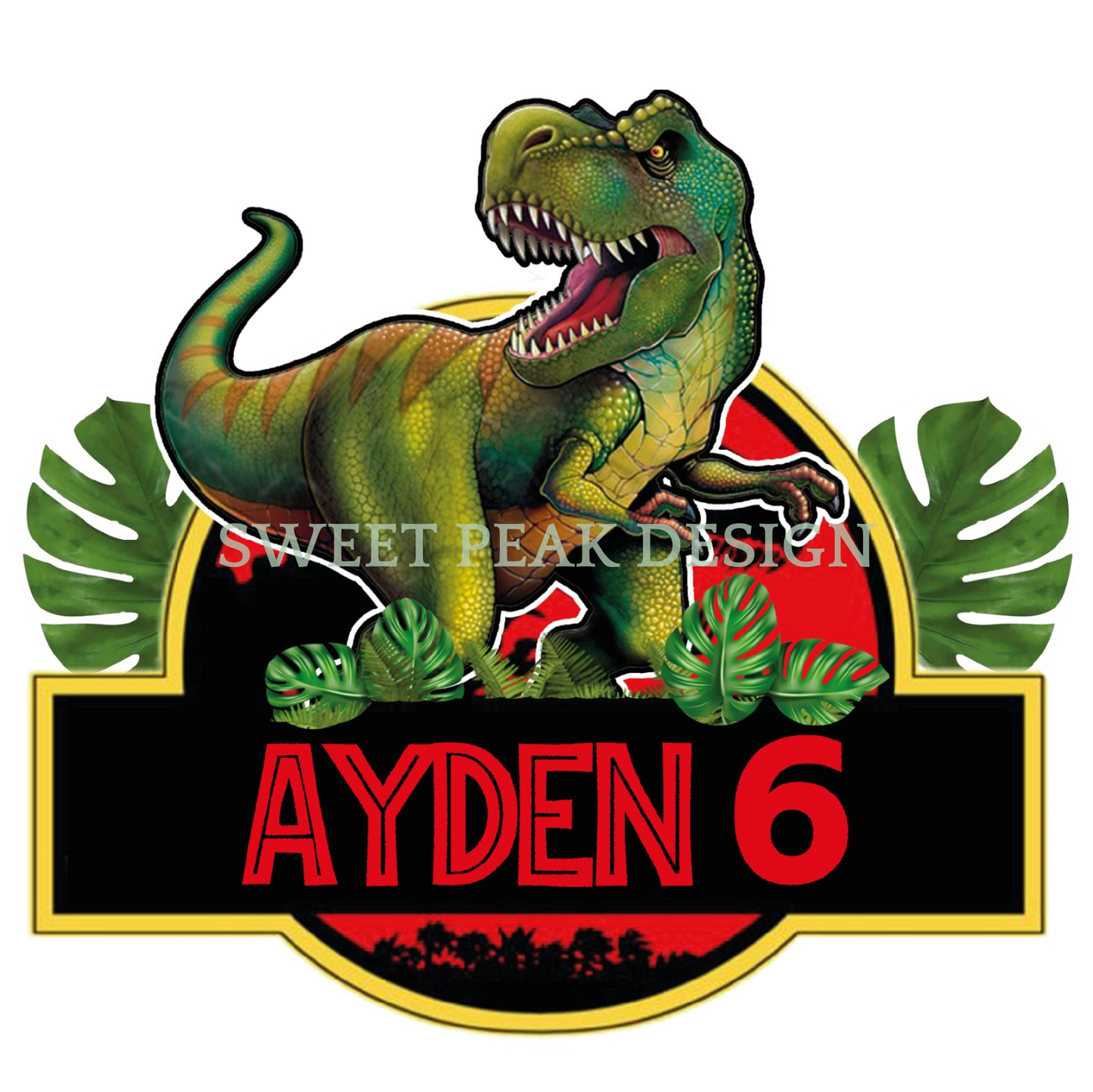 Jurassic Park Cake Topper or Cupcake Topper -Digital file only