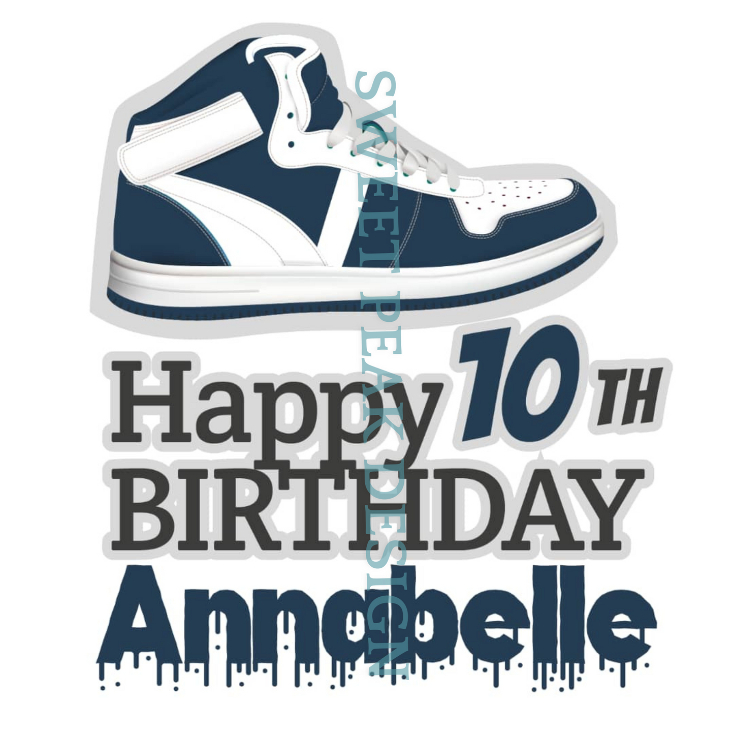 Sneakers Cake or Cupcake Topper – Digital file only