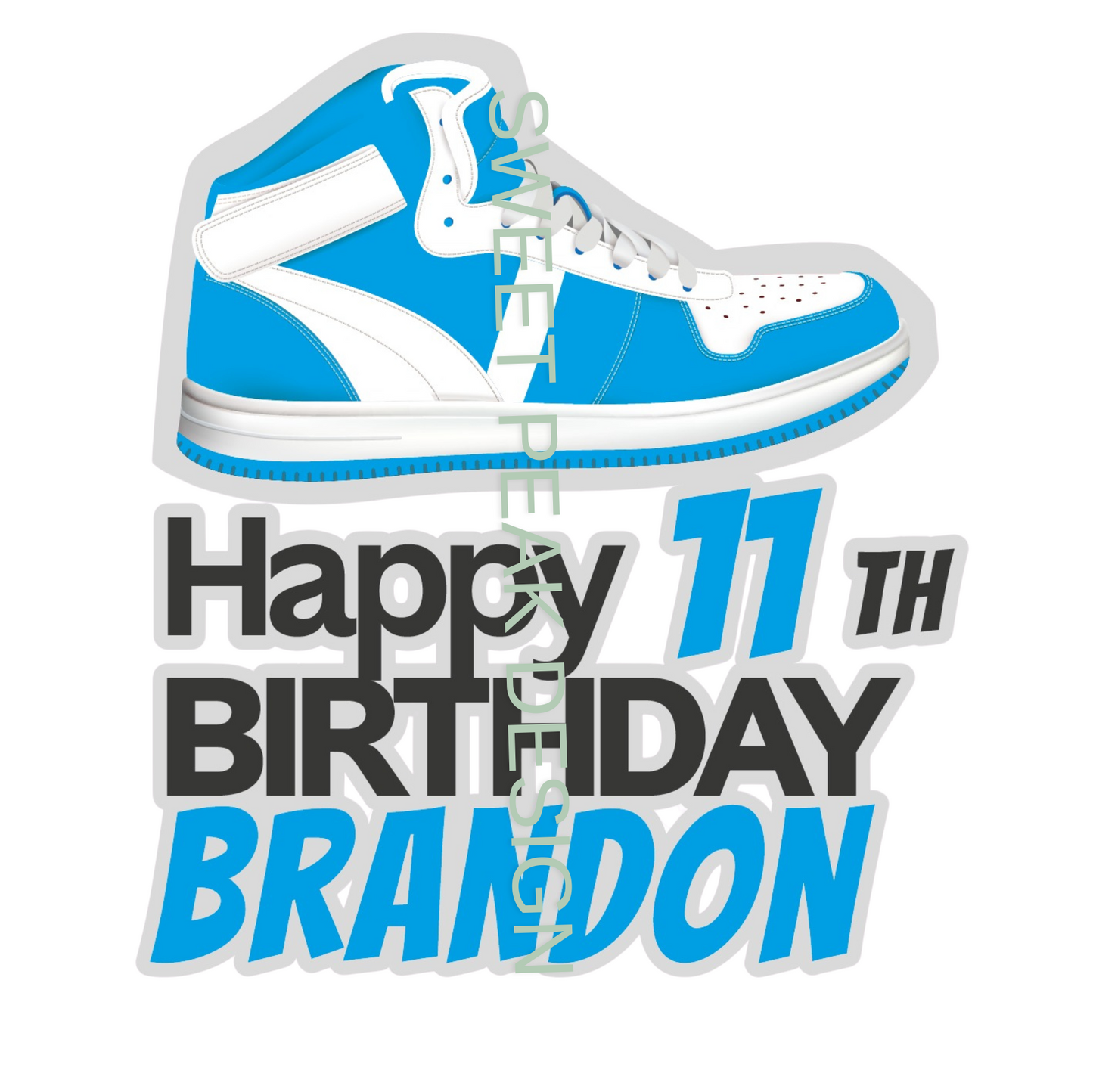 Sneakers Cake or Cupcake Topper – Digital file only