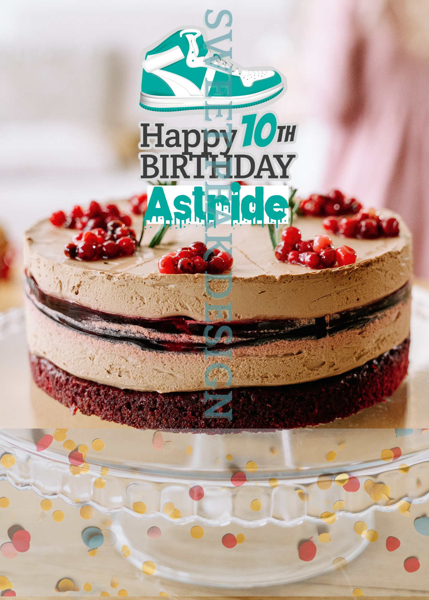 Sneakers Cake or Cupcake Topper – Digital file only