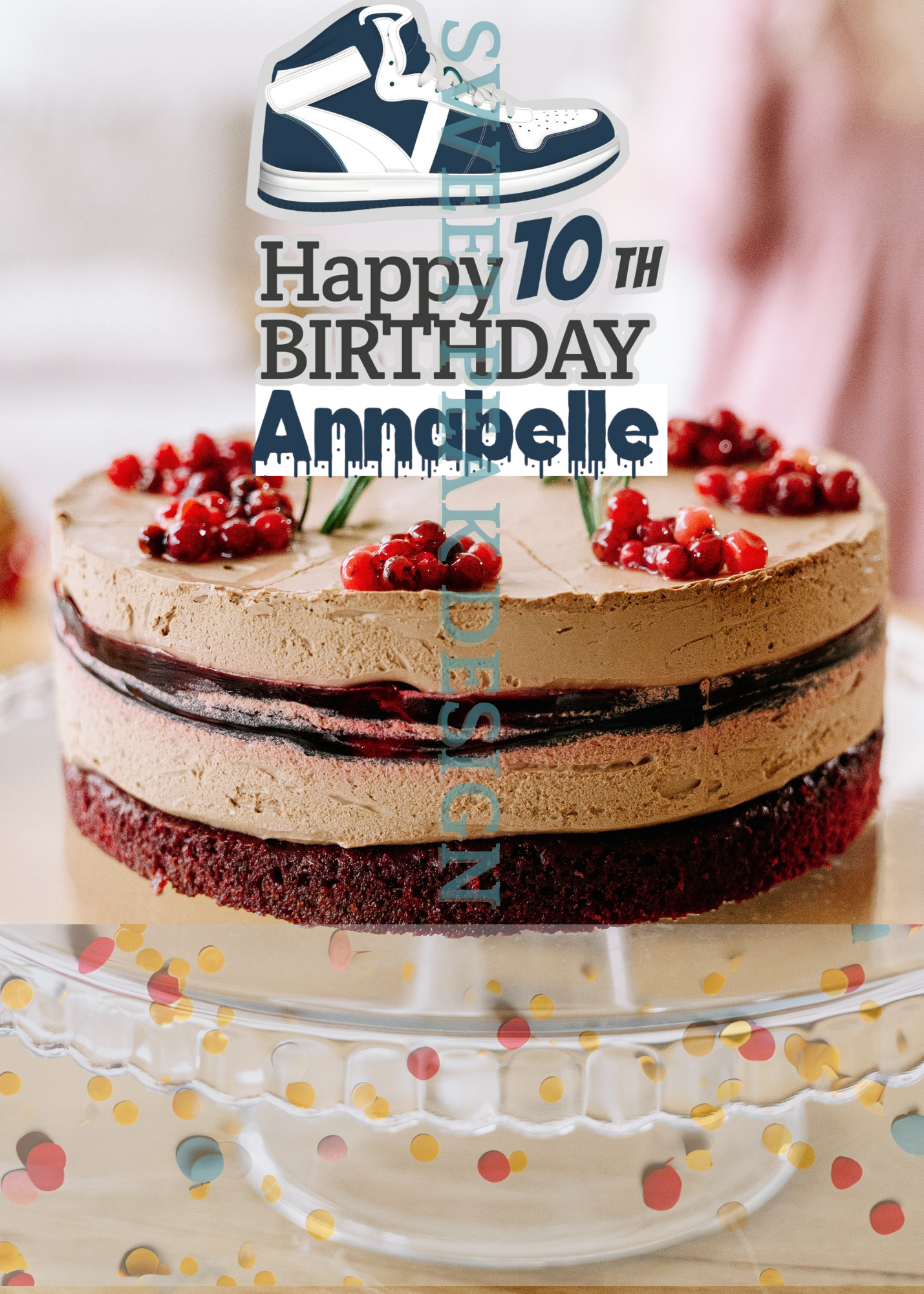 Sneakers Cake or Cupcake Topper – Digital file only