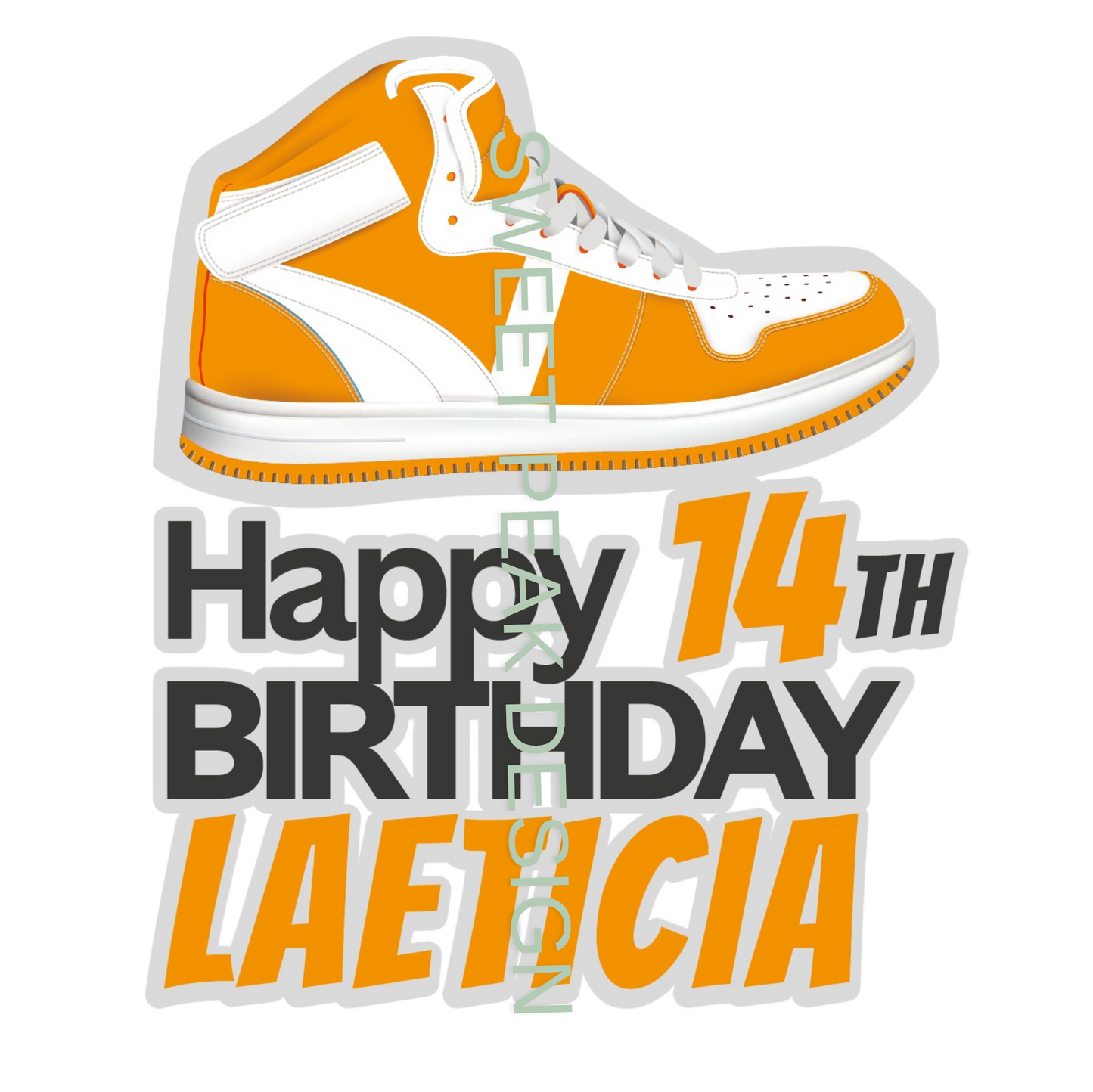 Sneakers Cake or Cupcake Topper – Digital file only
