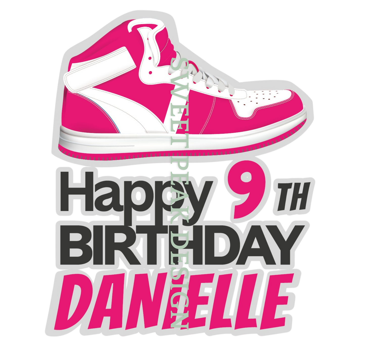 Sneakers Cake or Cupcake Topper – Digital file only
