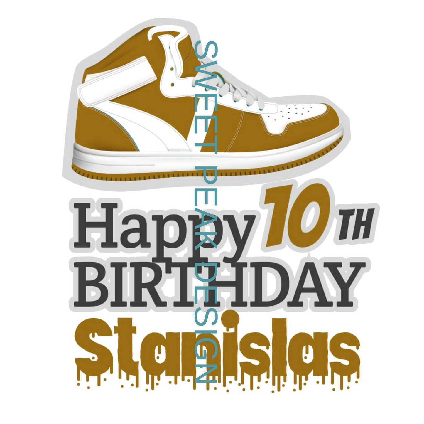 Sneakers Cake or Cupcake Topper – Digital file only