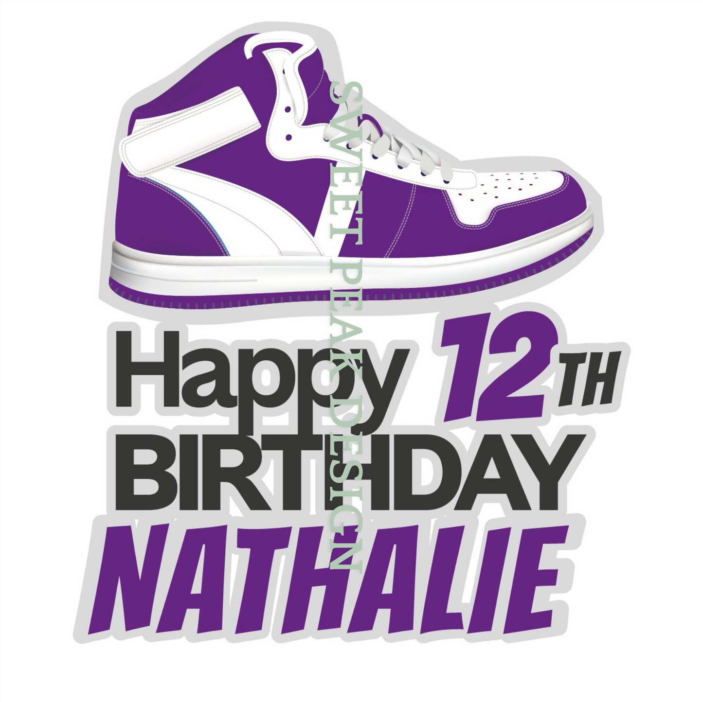 Sneakers Cake or Cupcake Topper – Digital file only