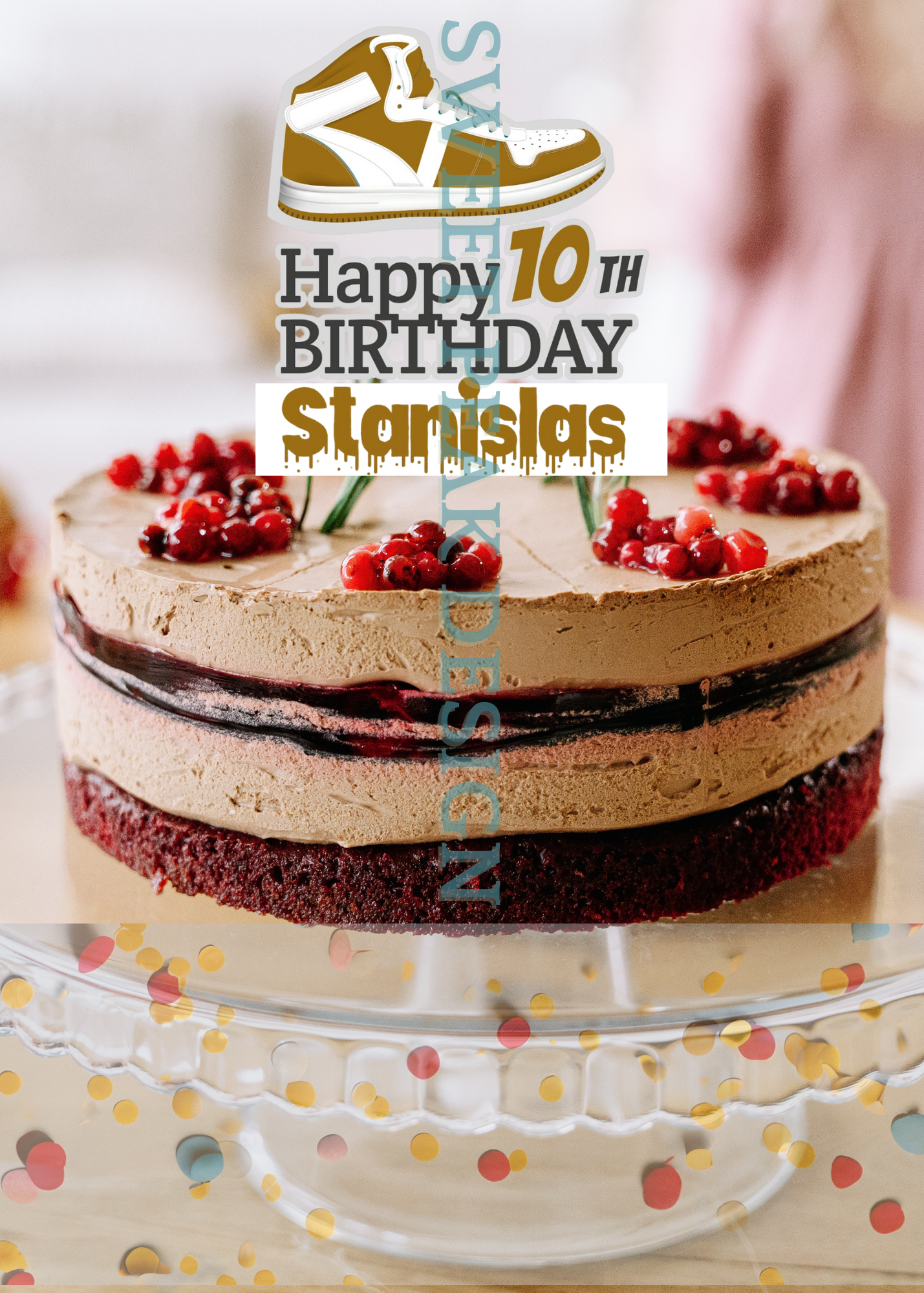 Sneakers Cake or Cupcake Topper – Digital file only